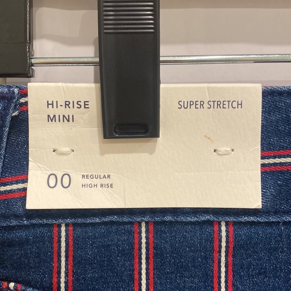 American Eagle Jean Skirt-Red & White striped. NWT - Picture 5 of 8